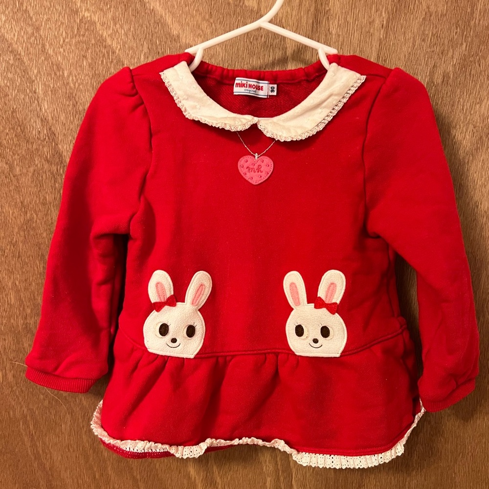Miki House bunny sweater